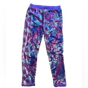 NWT TruLuv Purple Pink Sequin Leggings Size XL